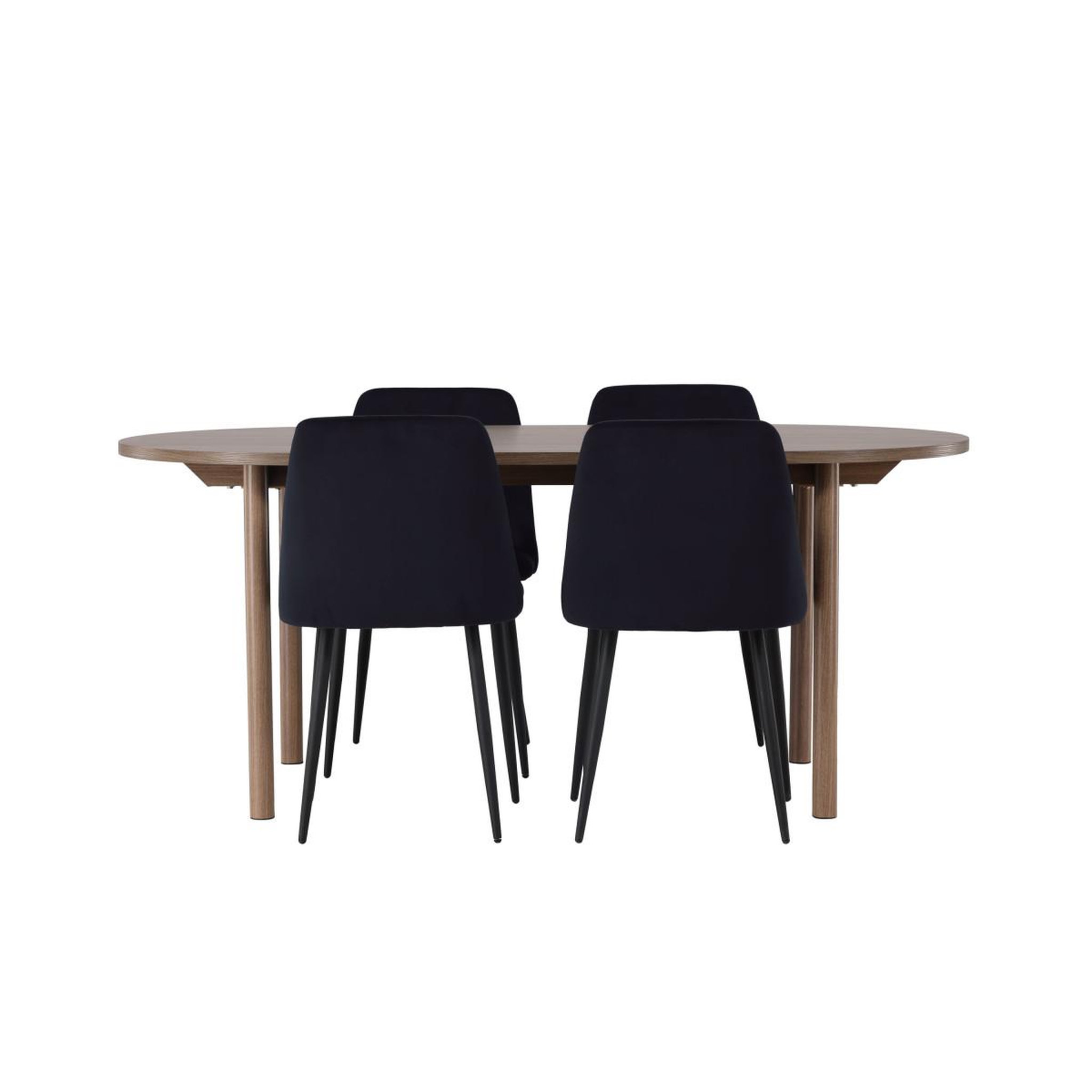 Voir la diapositive 2 : Paris Prix Ensemble table à manger & 4 chaises  andy & night  180cm naturel & noir
