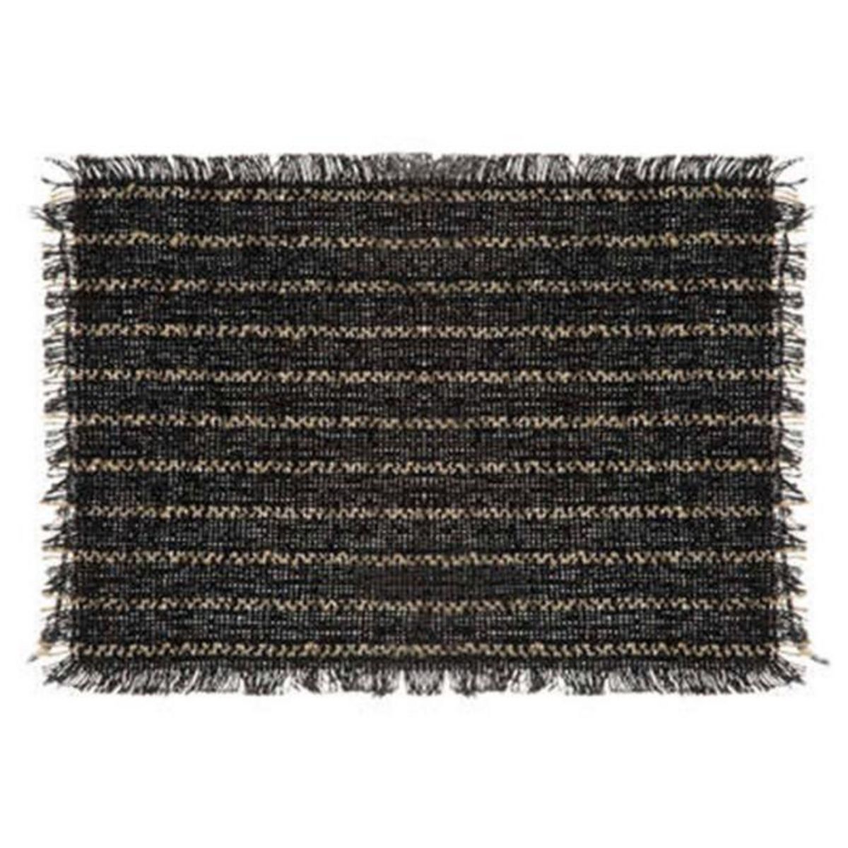 SECRET DE GOURMET Set de Table Déco  Jute  30x45cm Noir
