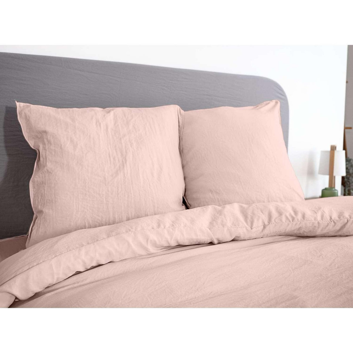 COTE DECO Parure de lit - 100% microfibre lavée