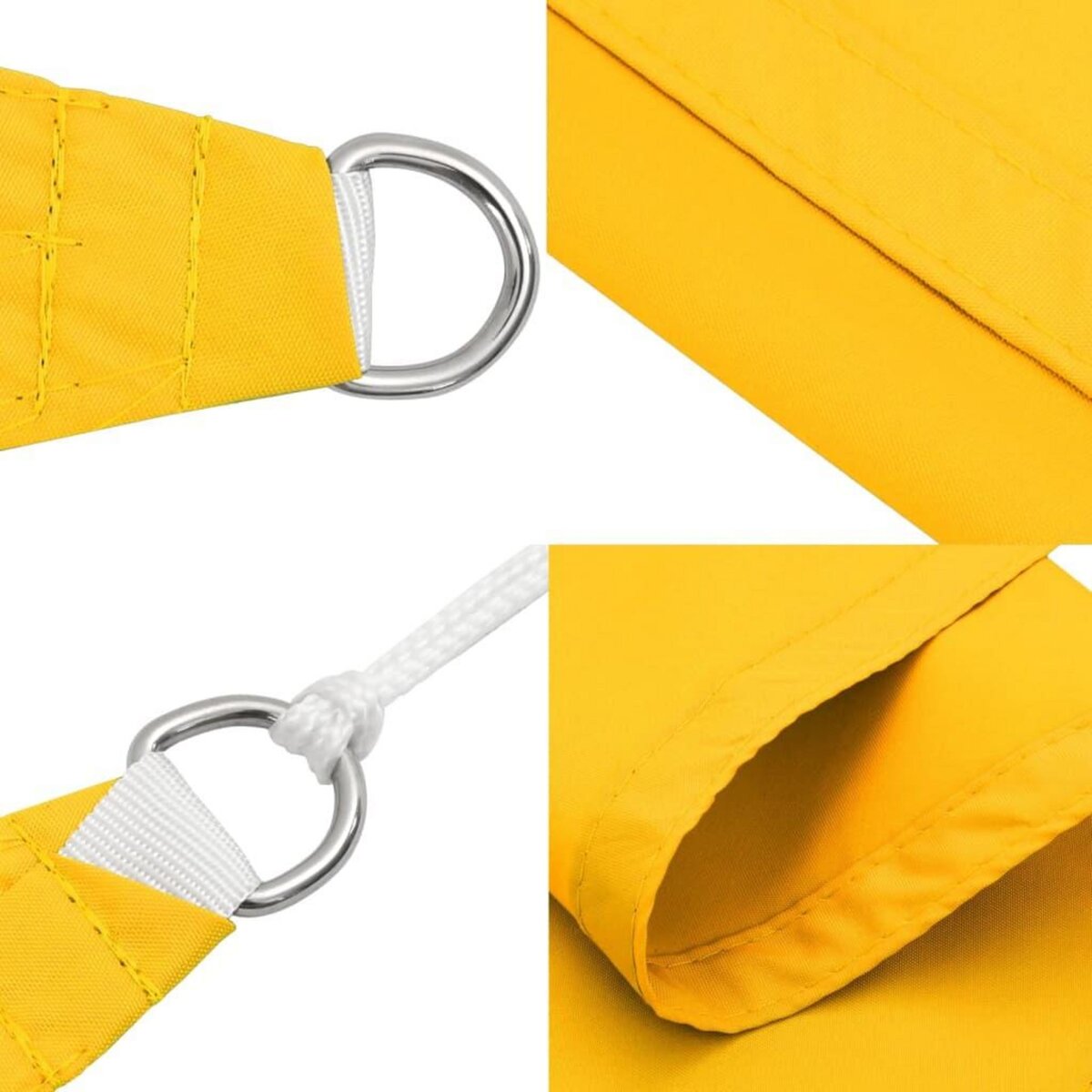 VIDAXL Voile de parasol tissu oxford rectangulaire 3,5x4,5 m jaune