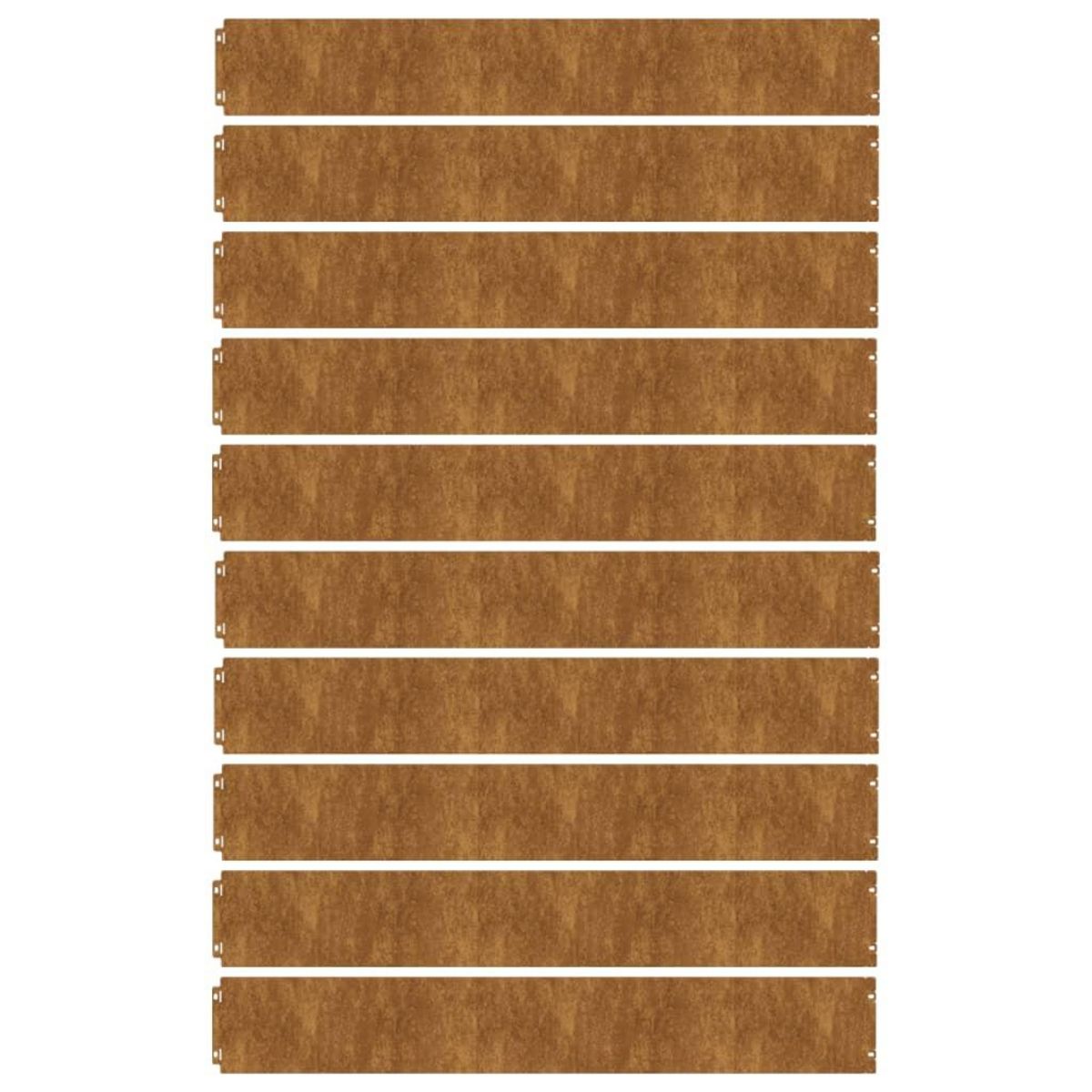VIDAXL Bordures de pelouse 10 pcs 15x103 cm acier corten flexible