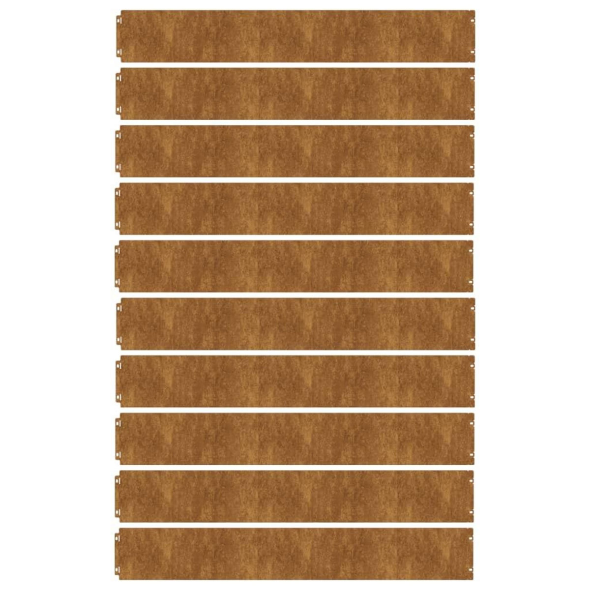 VIDAXL Bordures de pelouse 10 pcs 15x103 cm acier corten flexible
