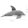 Voir la diapositive 5 : VIDAXL Dauphin en peluche Gris