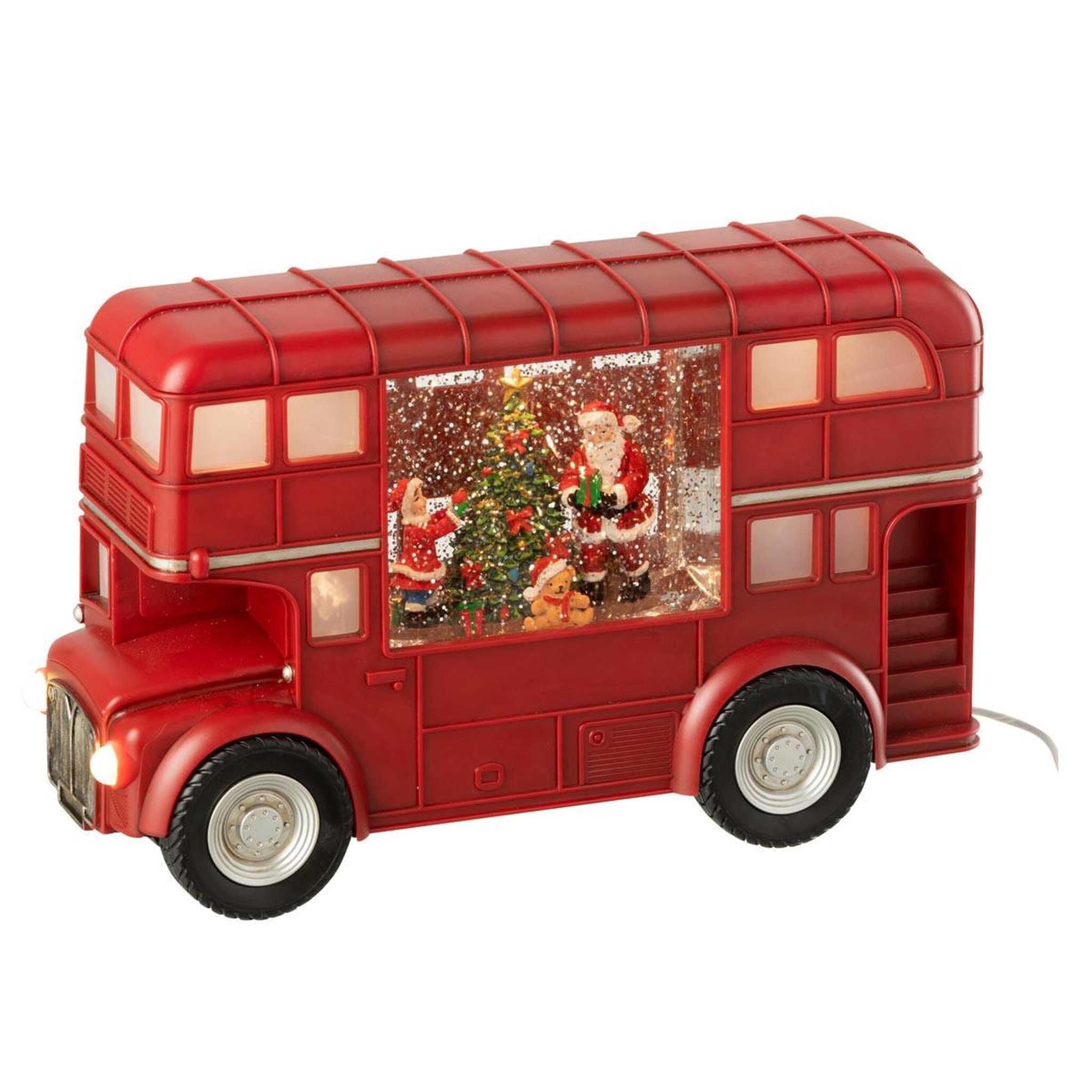 J-LINE Bus musique à led  père-noël  29cm multicolore