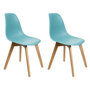 Voir la diapositive 1 : Paris Prix Lot de 2 Chaises Scandinave  Coquil  82cm Bleu