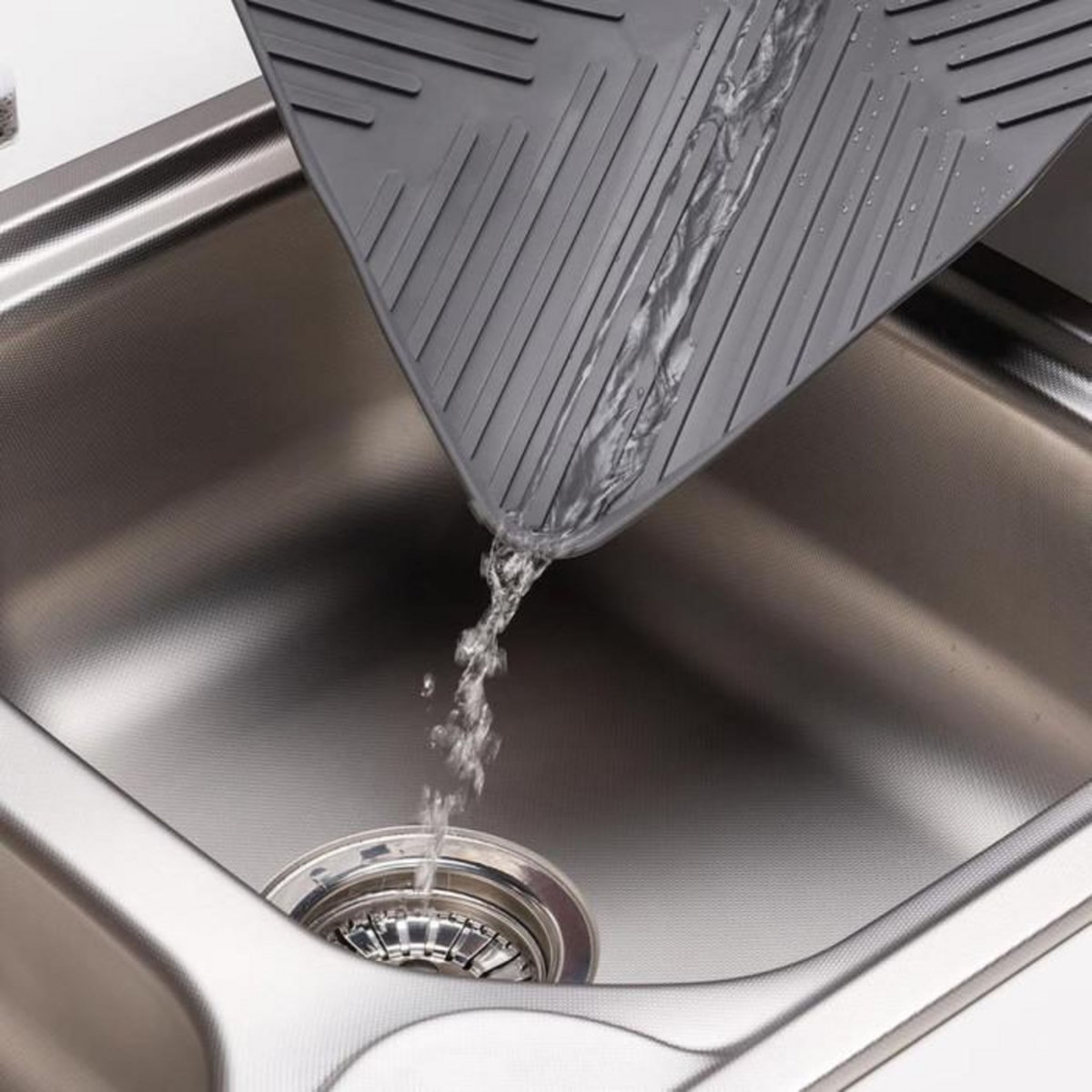 FIVE Tapis Egouttoir Fond d'Évier  Néo  30x30cm Gris