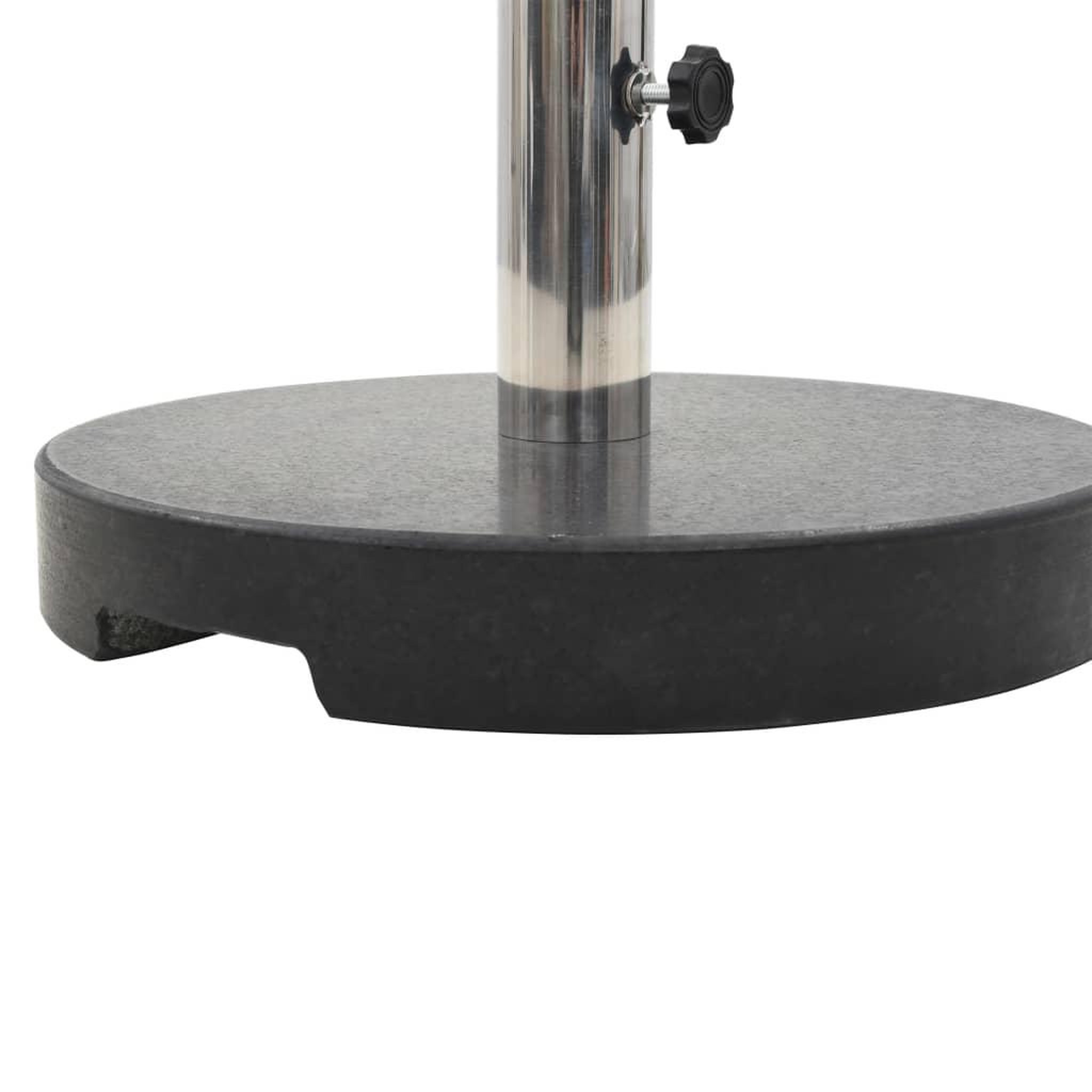 Voir la diapositive 4 : VIDAXL Socle de parasol Granite 20 kg Rond Noir