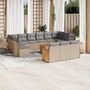 Voir la diapositive 1 : VIDAXL Salon de jardin avec coussins 14 pcs beige resine tressee