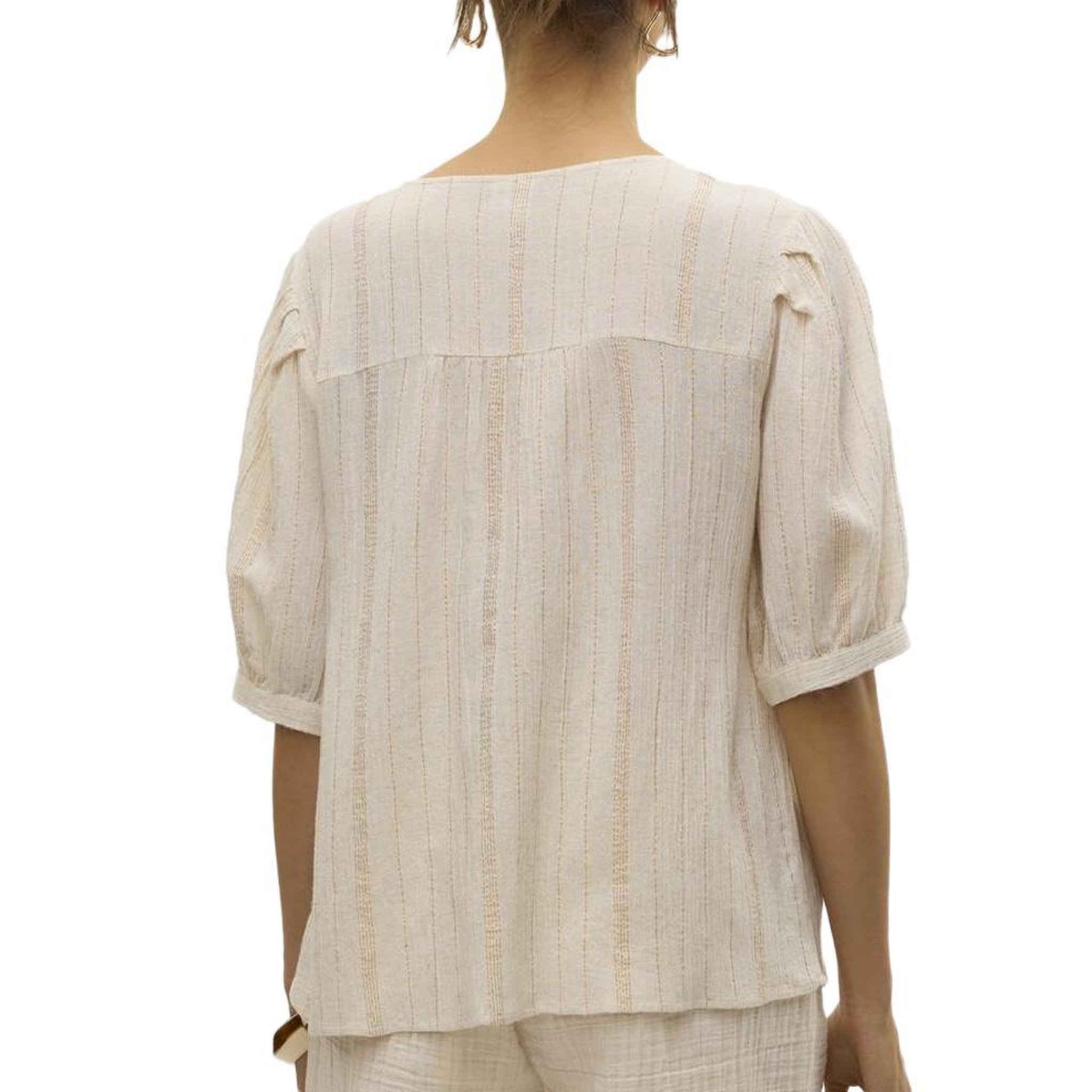 Voir la diapositive 2 : Vero Moda Blouse Beige Femme Vero Moda Dahlia