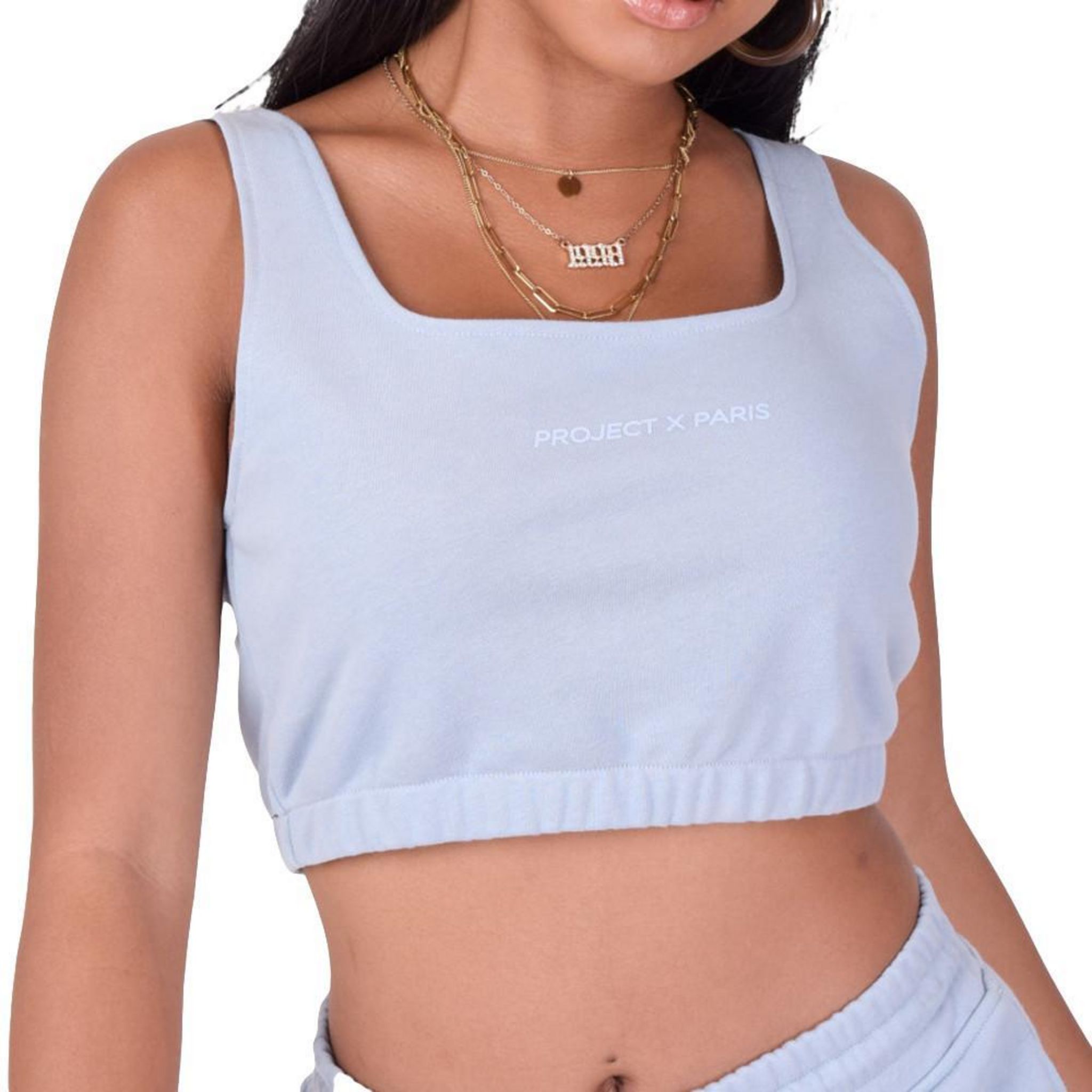Project X Top Court  Femme Project X Paris F211118. Coloris disponibles : Bleu