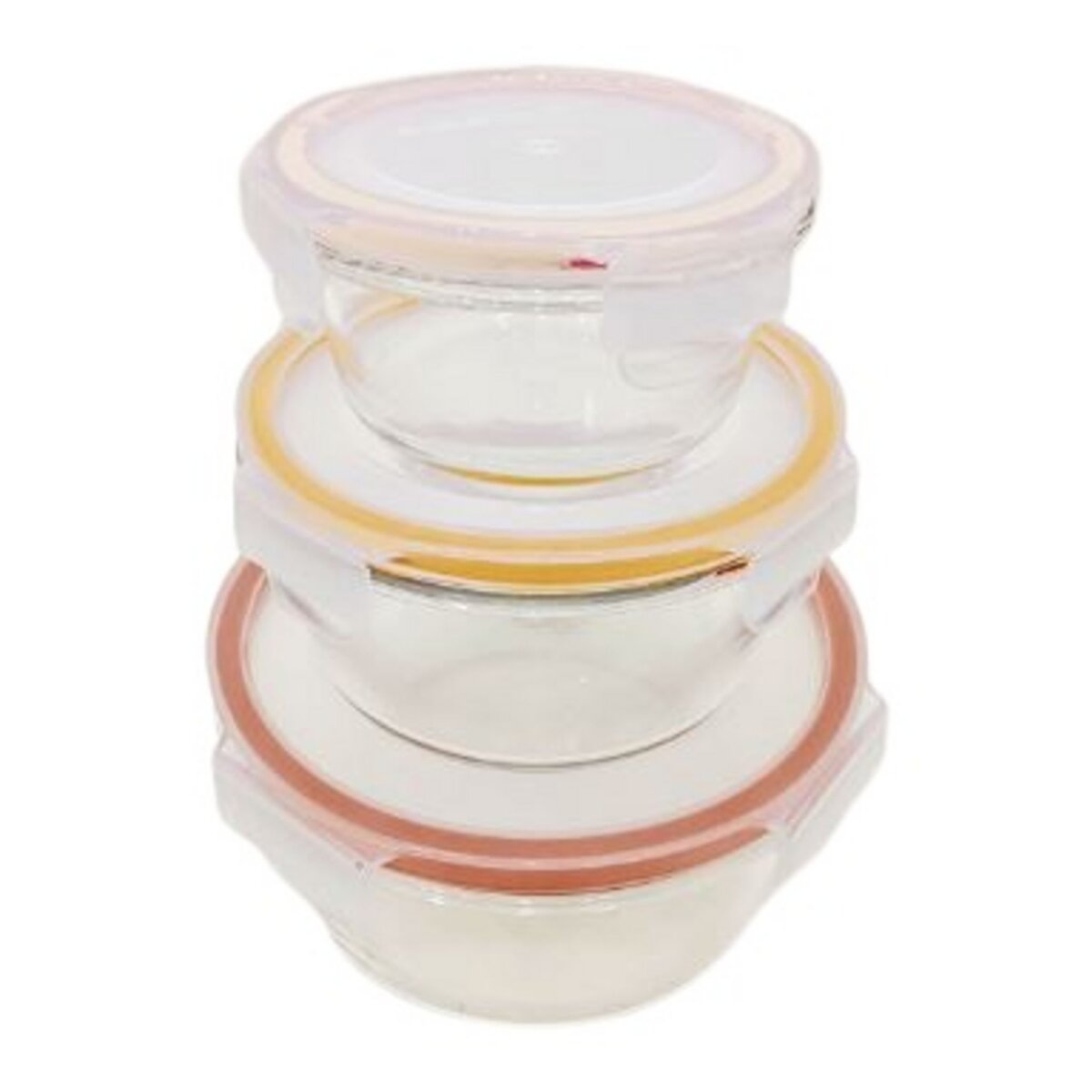 ACTUEL Lot de 3 boites hermétiques en verre19.5X9.8X19.5 cm