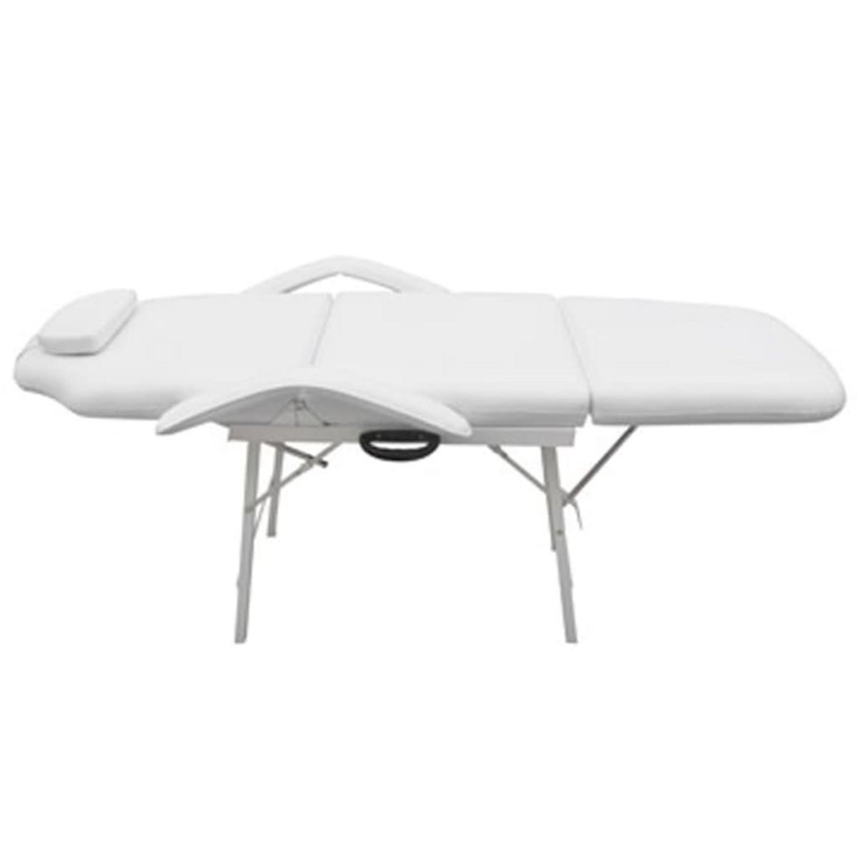 VIDAXL Fauteuil de massage pour traitement facial Simili-cuir Blanc