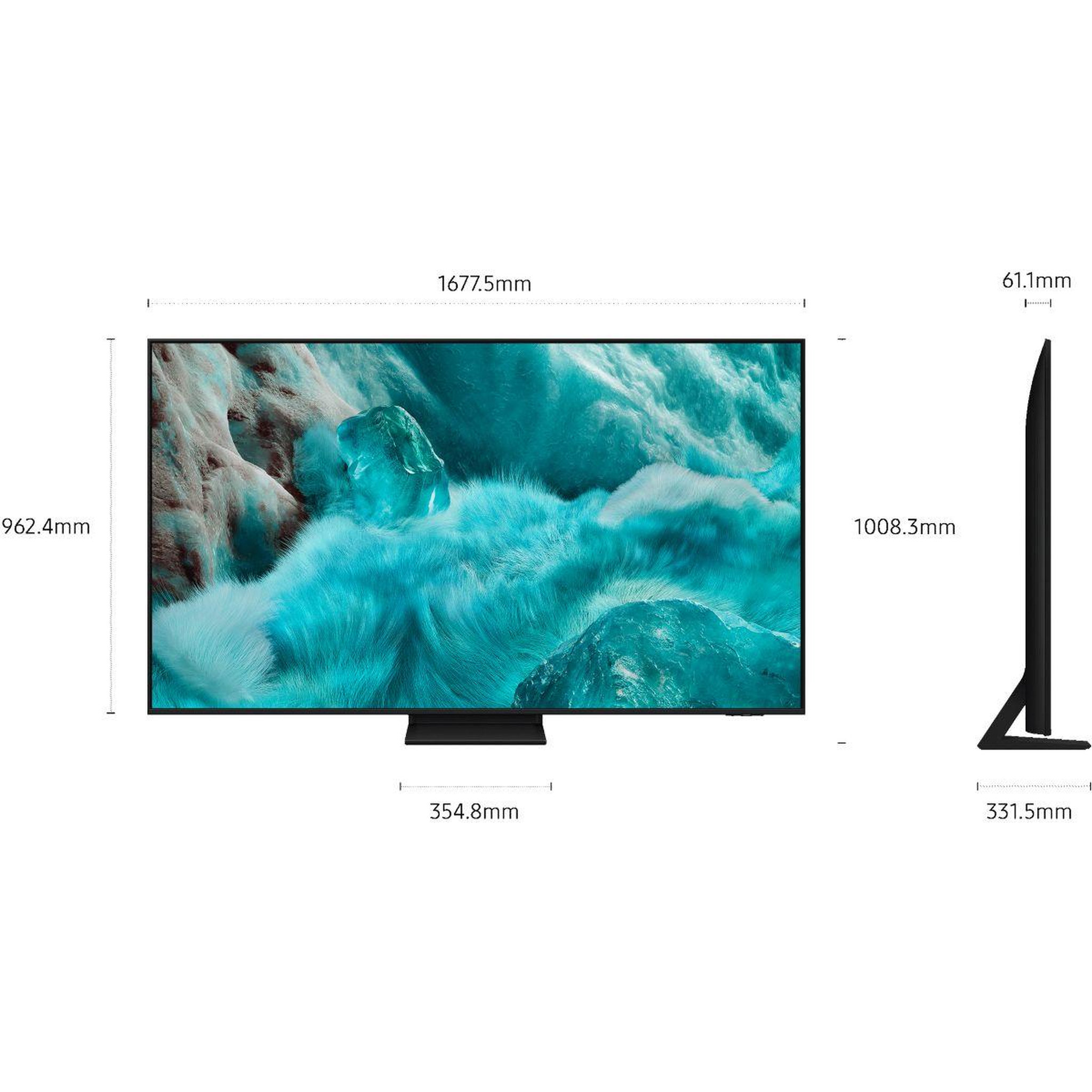 Voir la diapositive 2 : Samsung Tv qled tq75q7f5 (2025) 75  (189 cm) 4k - smart tv avec ia