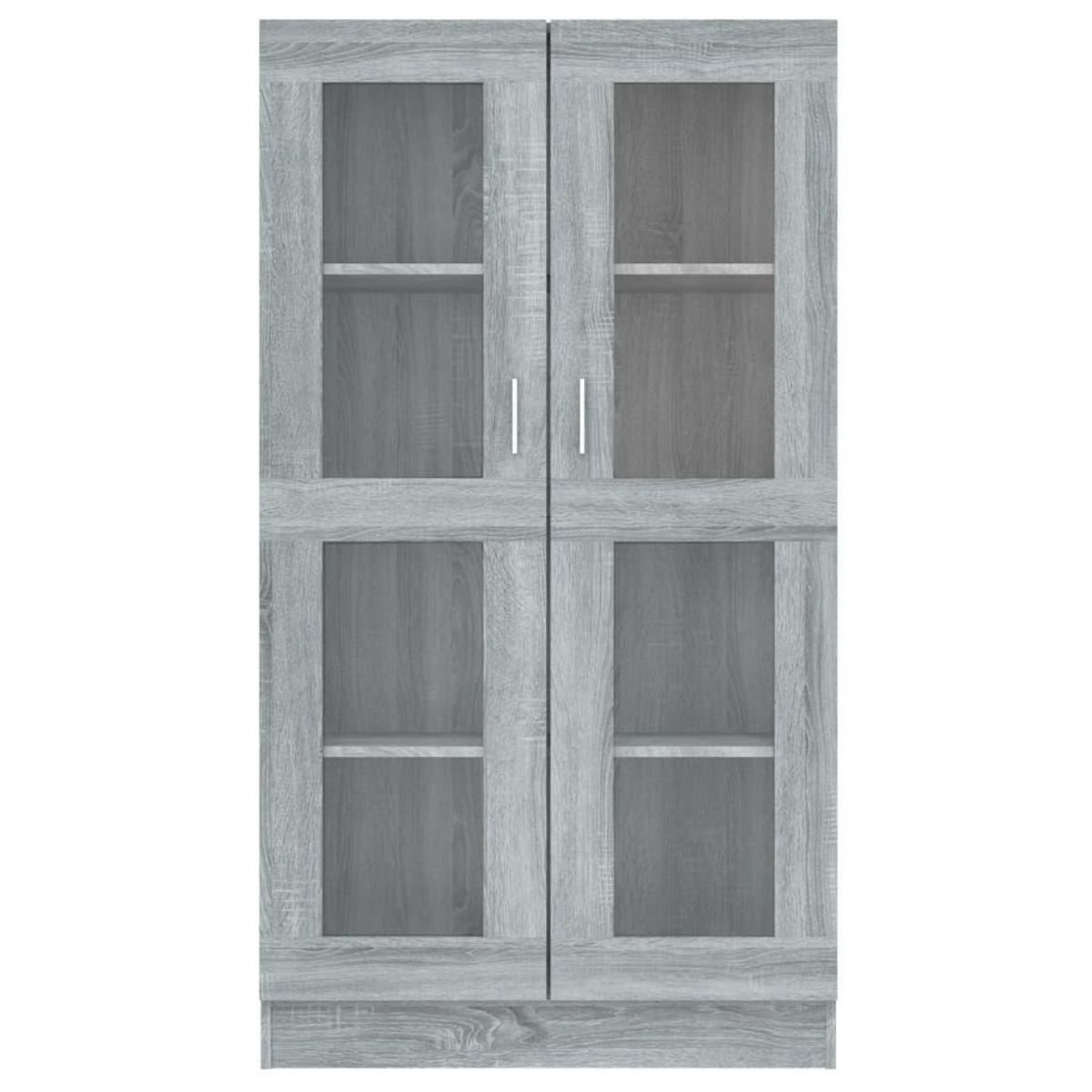 VIDAXL Armoire a vitrine Sonoma gris 82,5x30,5x150cm Bois d'ingenierie