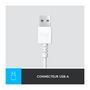 Voir la diapositive 5 : Logitech Logitech H390 Casque Filaire Stéréo avec Microphone Antibruit, USB-A - Blanc cassé