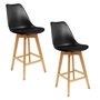 Voir la diapositive 1 : TOILINUX 2 Tabourets de bar en bois scandinaves Home Factory