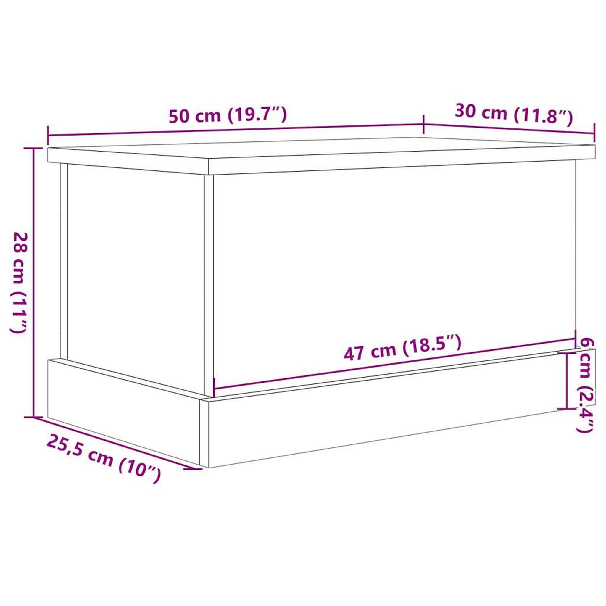 Voir la diapositive 6 : VIDAXL Boîtes de rangement chene artisanal 30x50x28 cm bois ingenierie