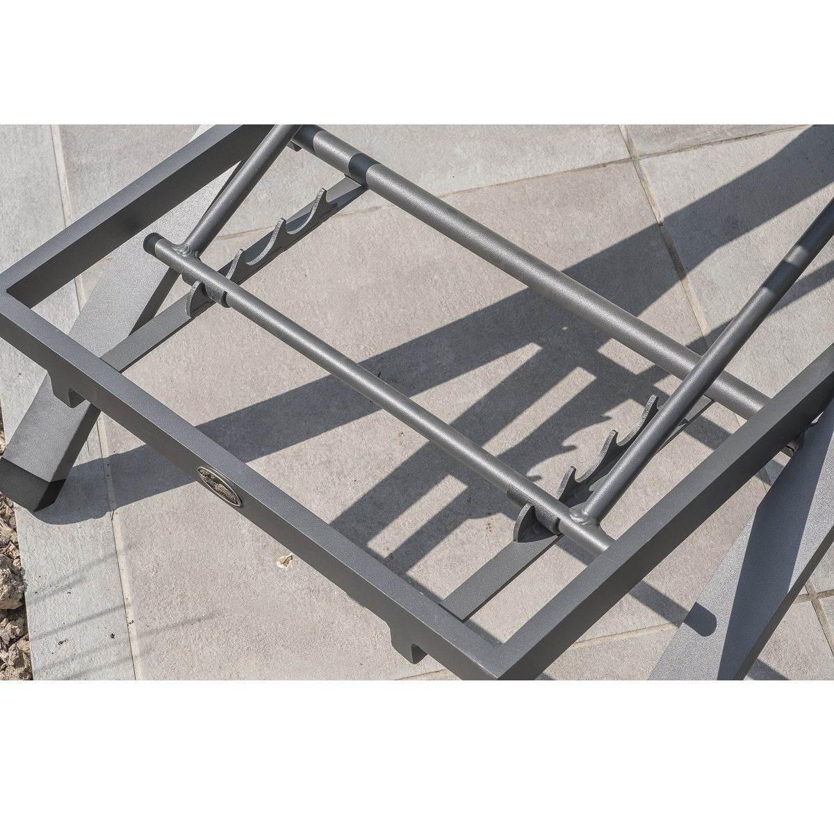 DCB GARDEN Chaise longue de jardin - Noir - BARCELONA