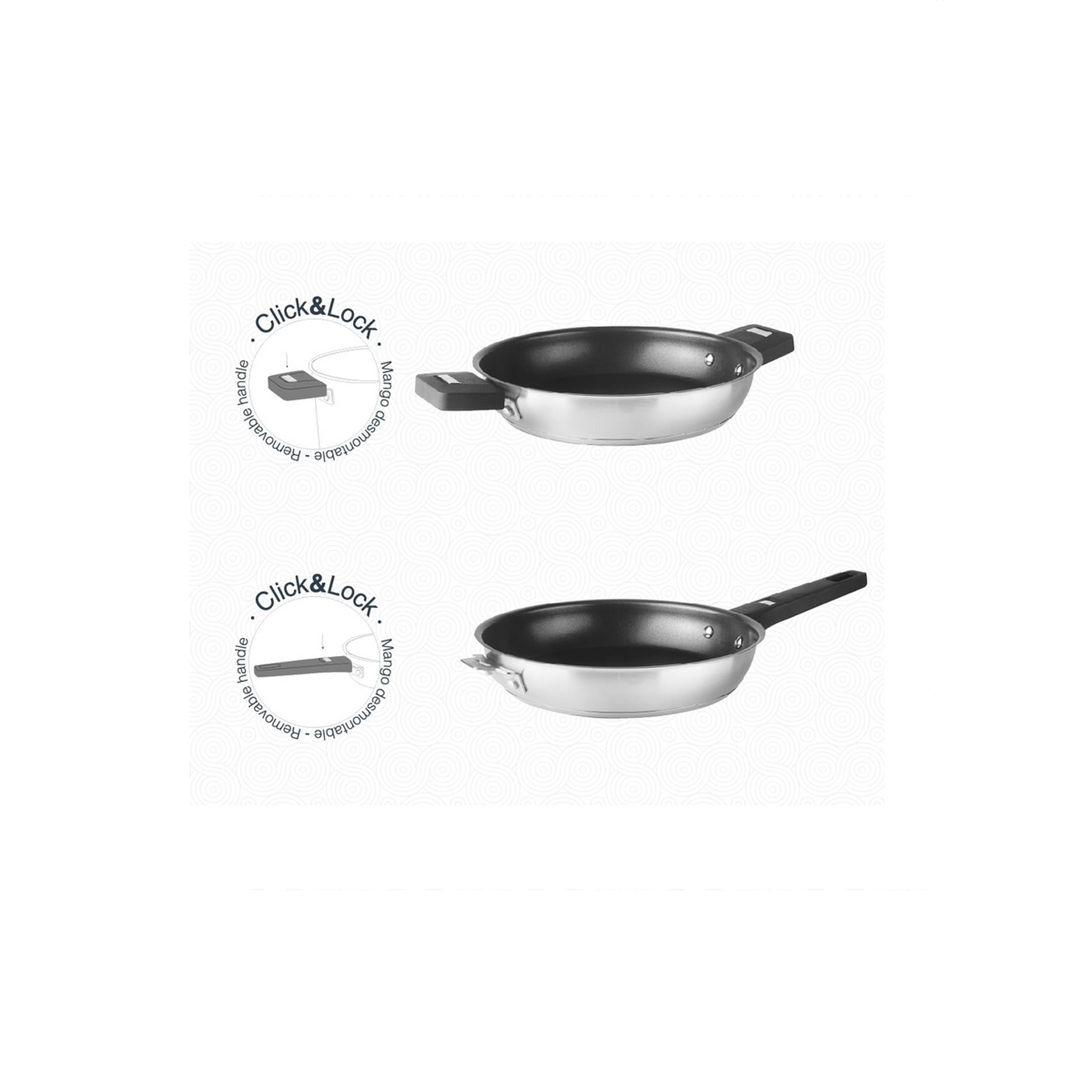 Voir la diapositive 2 : Lacor Poêle inox revêtue 24cm - 56824