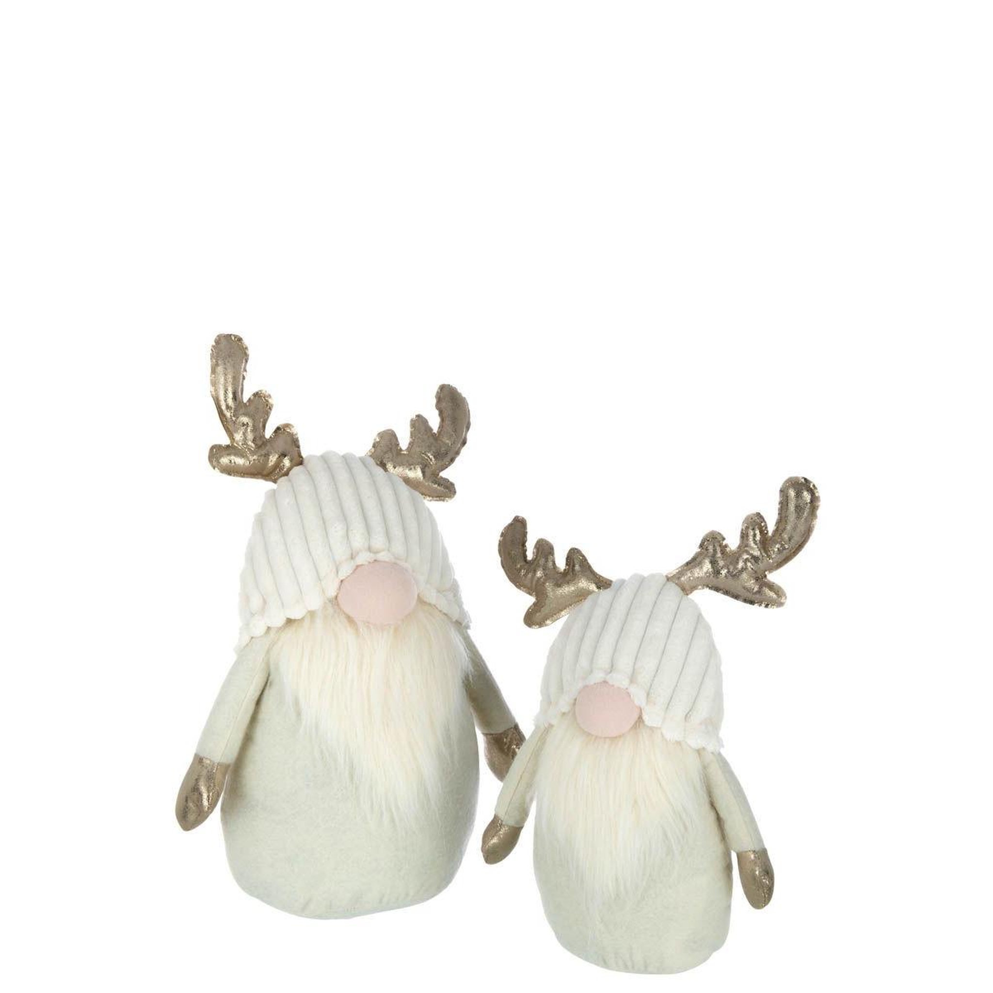 Voir la diapositive 2 : J-LINE Statuette déco lutin  cerf  42cm beige
