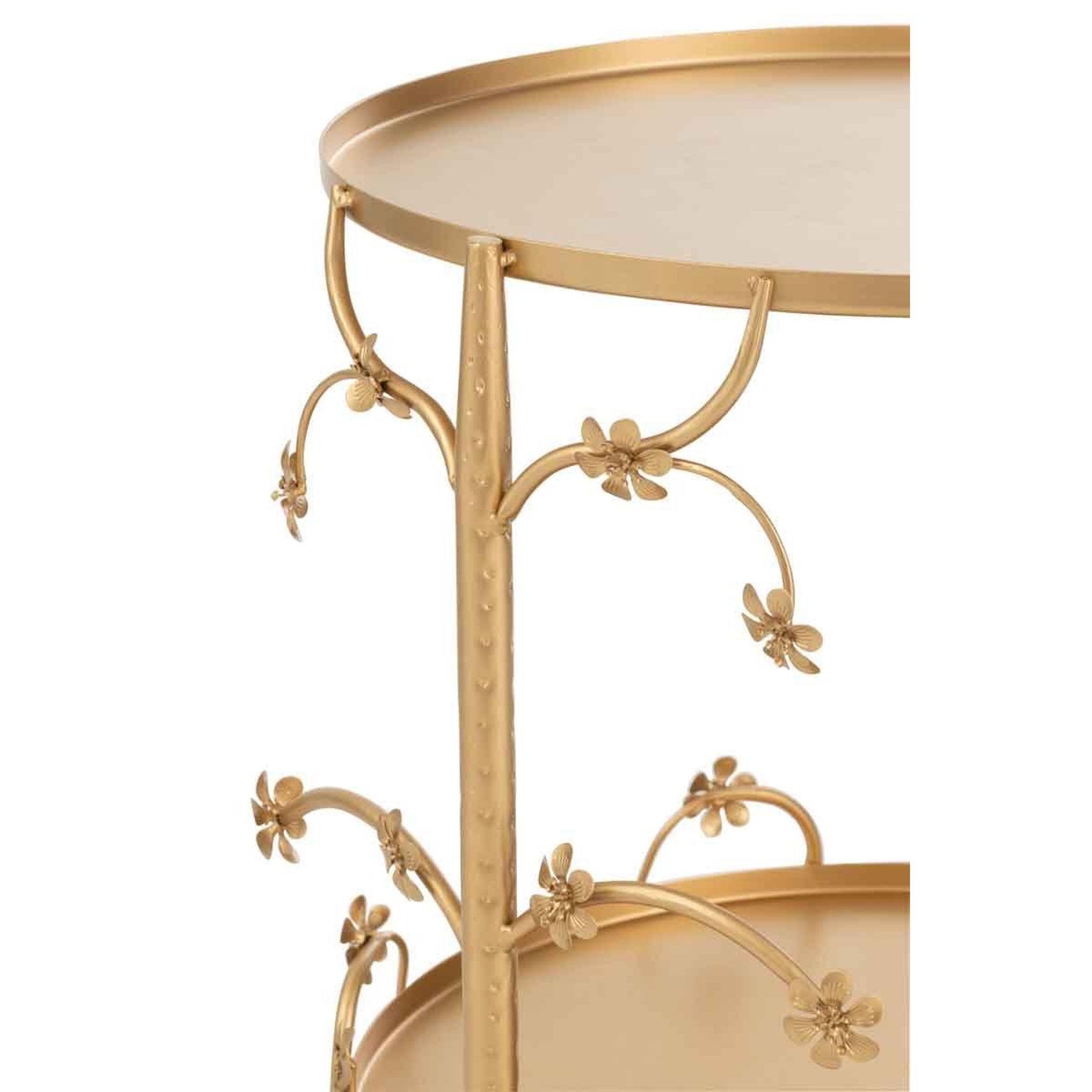 Voir la diapositive 2 : J-LINE Table d'appoint en métal  curama  49cm or