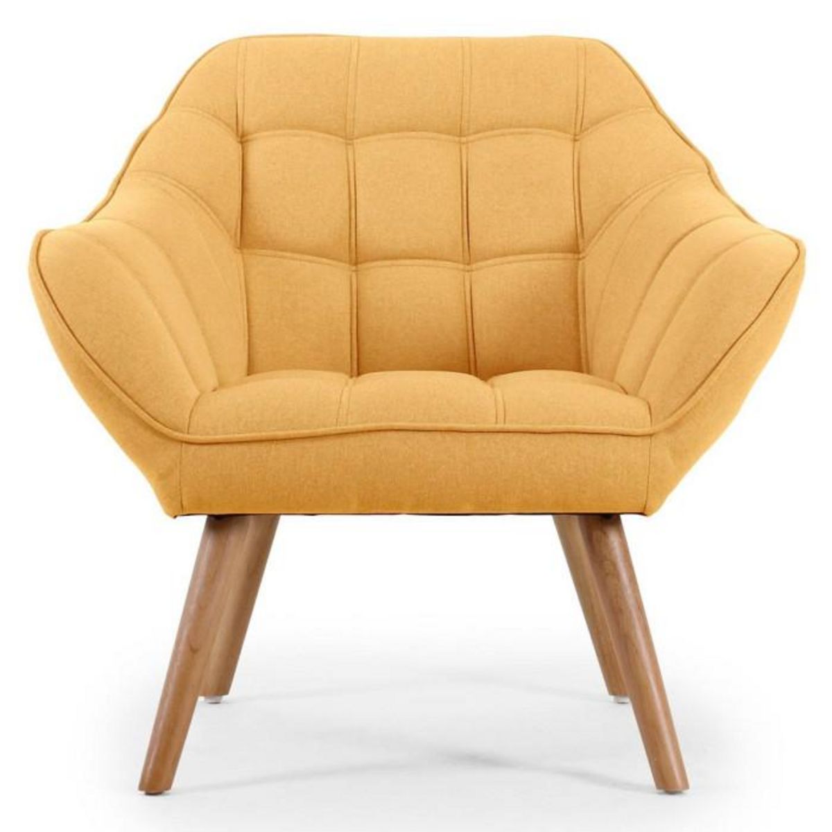 Paris Prix Fauteuil Scandinave Matelassé  Taon  83cm Jaune