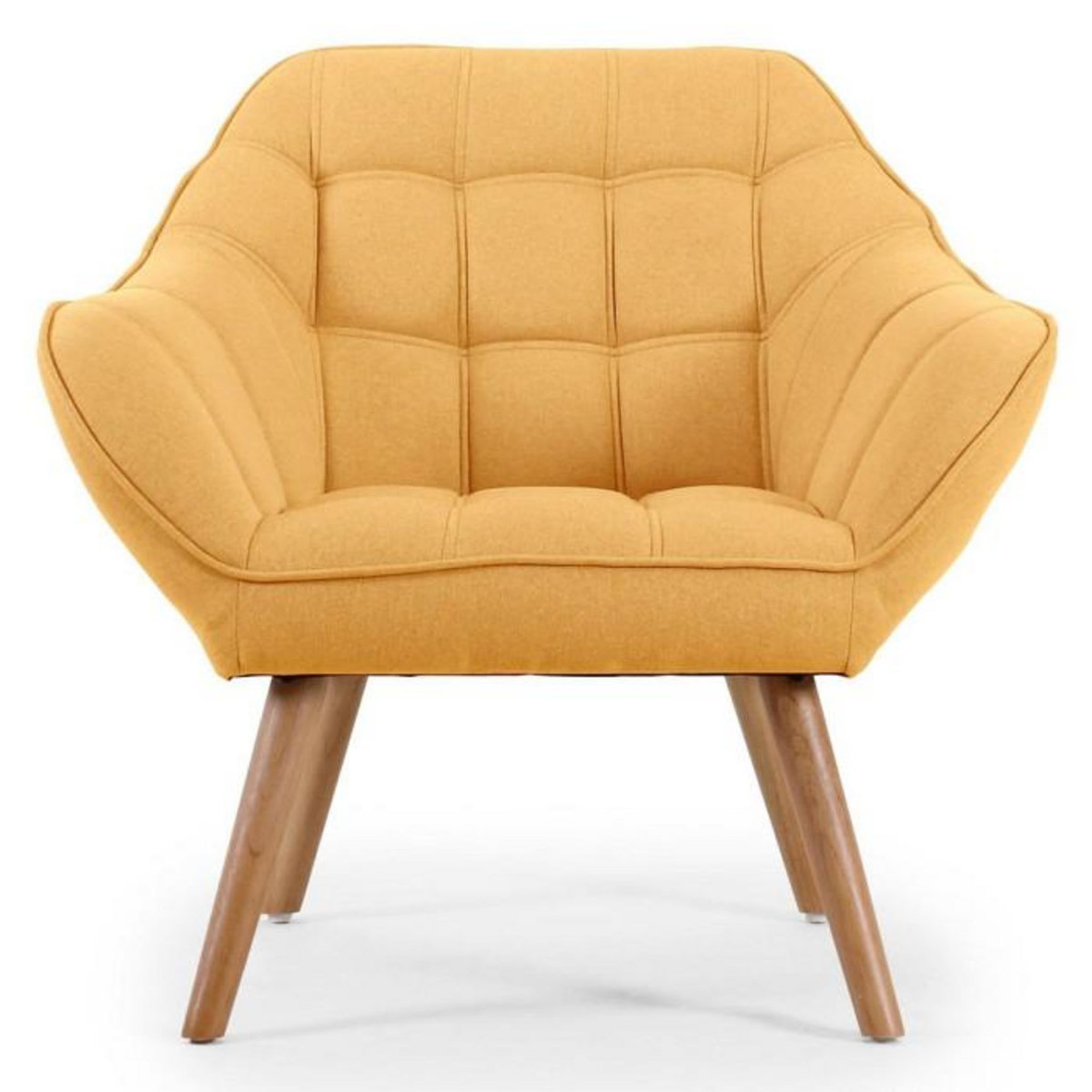 Paris Prix Fauteuil Scandinave Matelassé  Taon  83cm Jaune