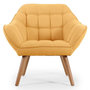 Voir la diapositive 2 : Paris Prix Fauteuil Scandinave Matelassé  Taon  83cm Jaune
