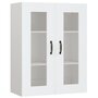 Voir la diapositive 2 : VIDAXL Armoire murale suspendue Blanc 69,5x34x90 cm