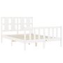 Voir la diapositive 5 : VIDAXL Cadre de lit sans matelas blanc bois de pin massif