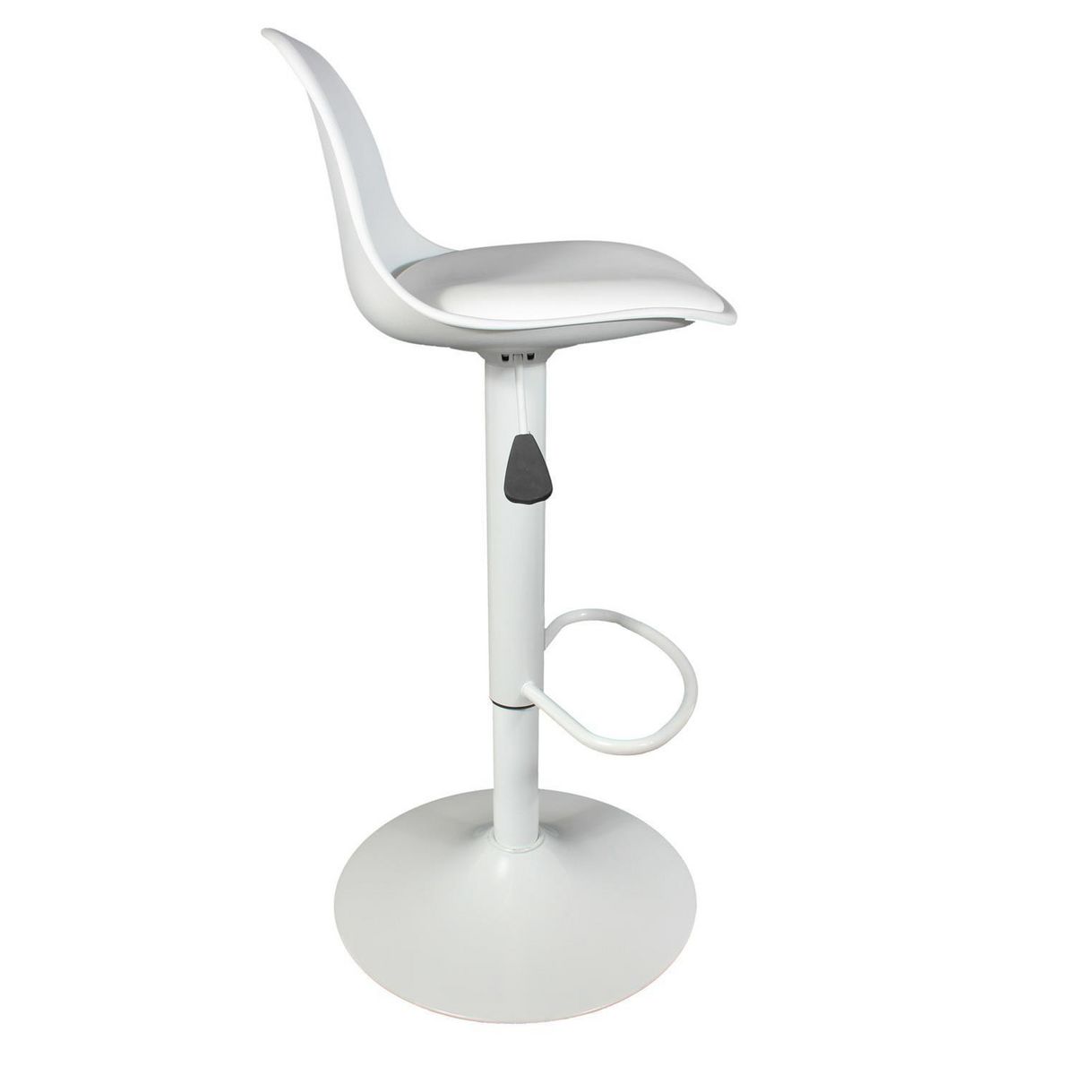 TOILINUX Lot de 2 tabourets de bar ISAK - Blanc