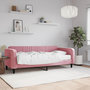 Voir la diapositive 1 : VIDAXL Lit de jour avec matelas rose 90x200 cm velours