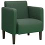 Voir la diapositive 2 : VIDAXL Canape-chaise accoudoirs vert jungle 54 cm tissu velours cotele