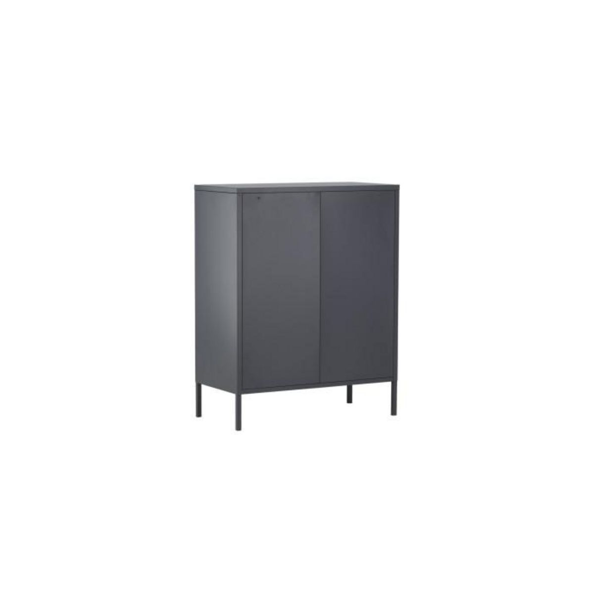 Paris Prix Buffet 2 Portes en Métal  Misha  101cm Gris