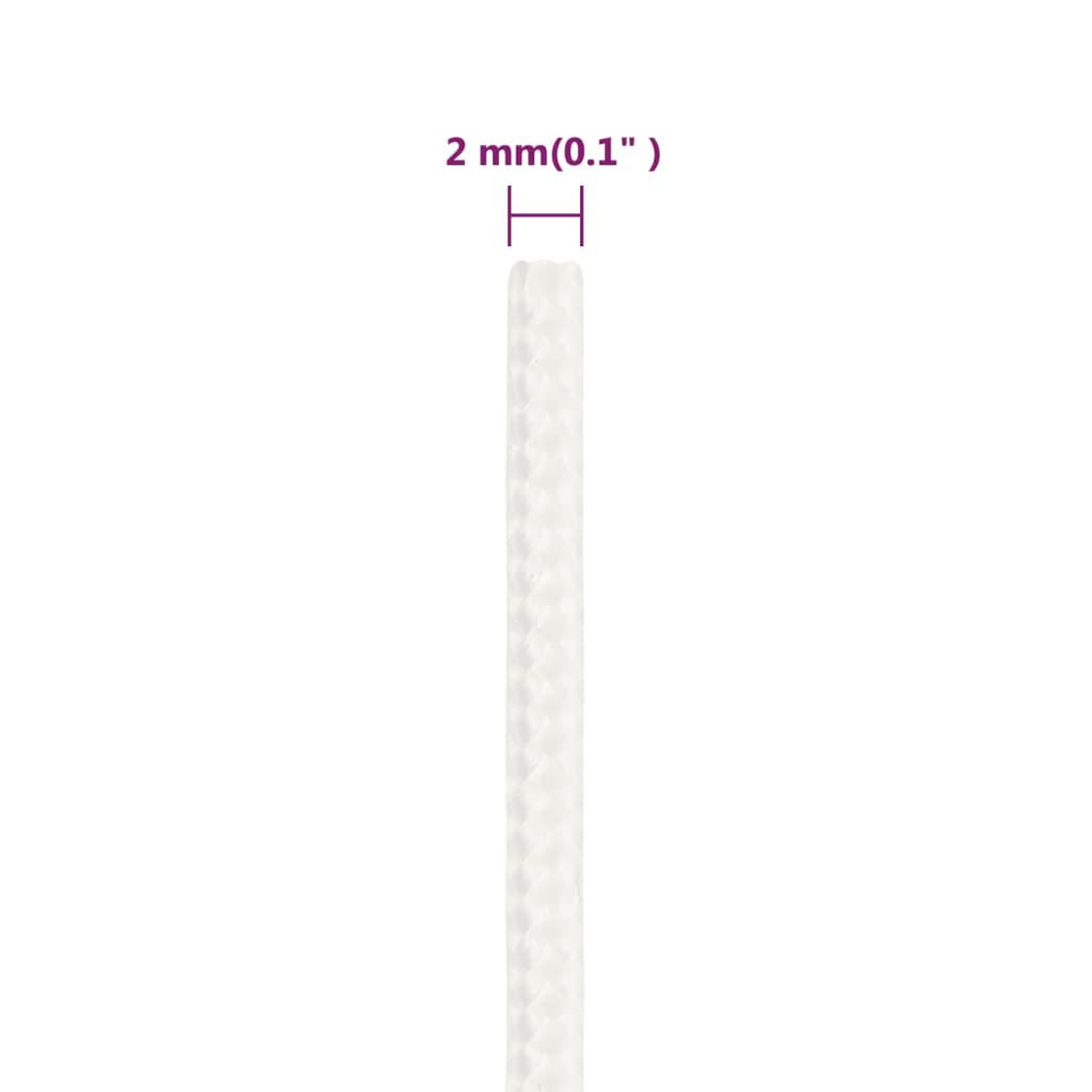 Voir la diapositive 6 : VIDAXL Corde de bateau Blanc complet 2 mm 25 m Polypropylene