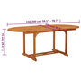 Voir la diapositive 6 : VIDAXL Table de jardin 200x100x75 cm Bois d'eucalyptus solide