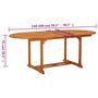 Voir la diapositive 6 : VIDAXL Table de jardin 200x100x75 cm Bois d'eucalyptus solide