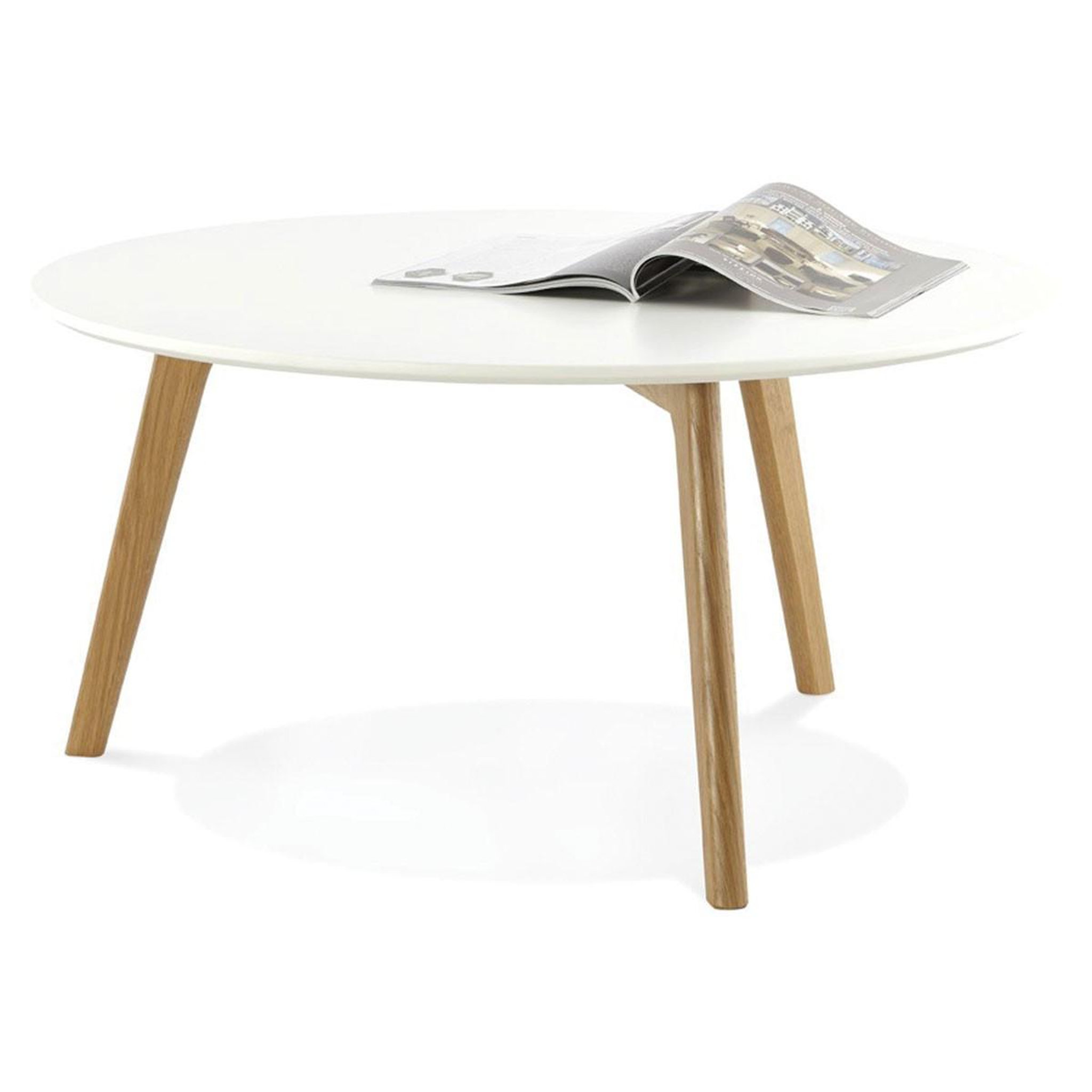 Voir la diapositive 2 : Paris Prix Table basse design  rauma  90cm blanc