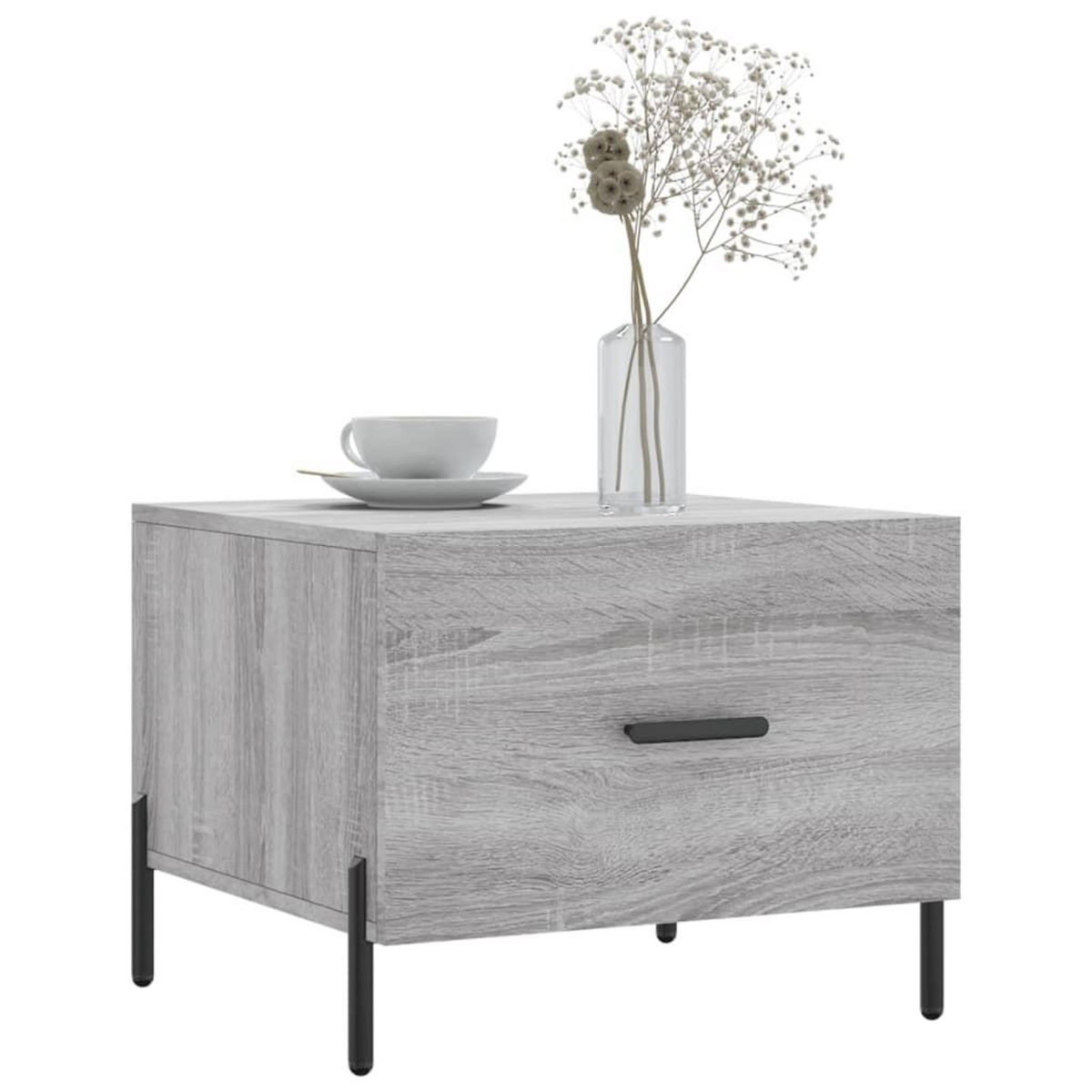 VIDAXL Table basse Sonoma gris 50x50x40 cm Bois d'ingenierie