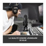 Voir la diapositive 2 : Logitech Microphone USB - Blue Yeti - Pour Enregistrement, Streaming, Gaming, Podcast sur PC ou Mac - Noir