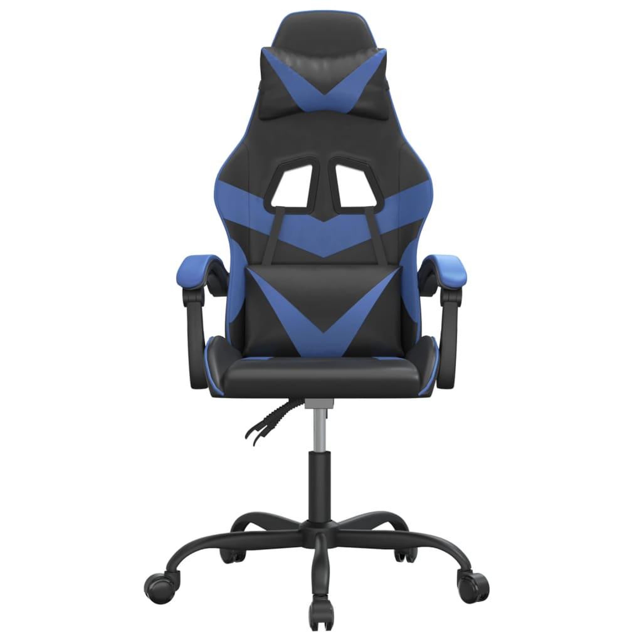 Voir la diapositive 3 : VIDAXL Chaise de jeu pivotante Noir et bleu Similicuir