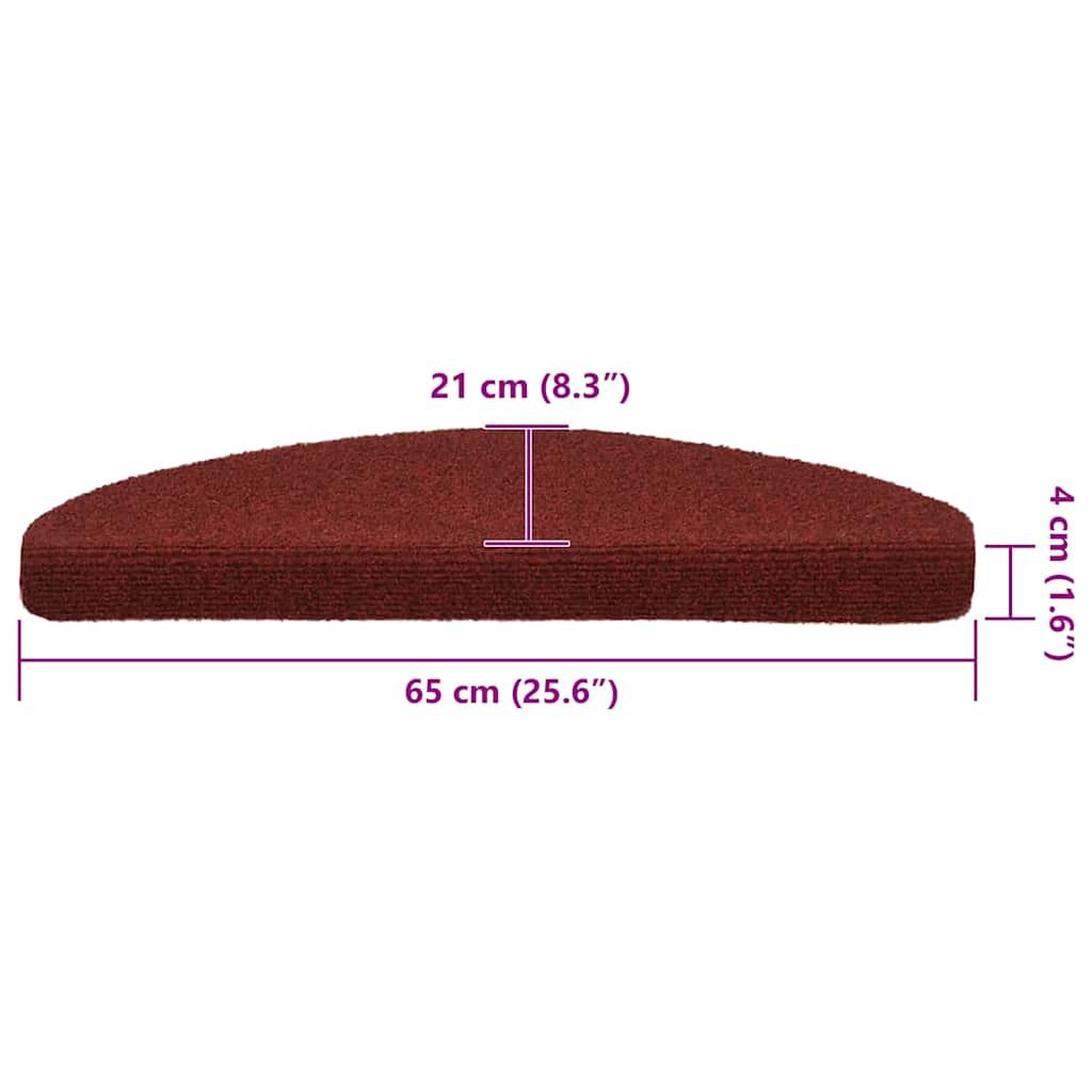 Voir la diapositive 6 : VIDAXL Tapis d'escalier autocollants 30 pcs rouge 65x21x4 cm