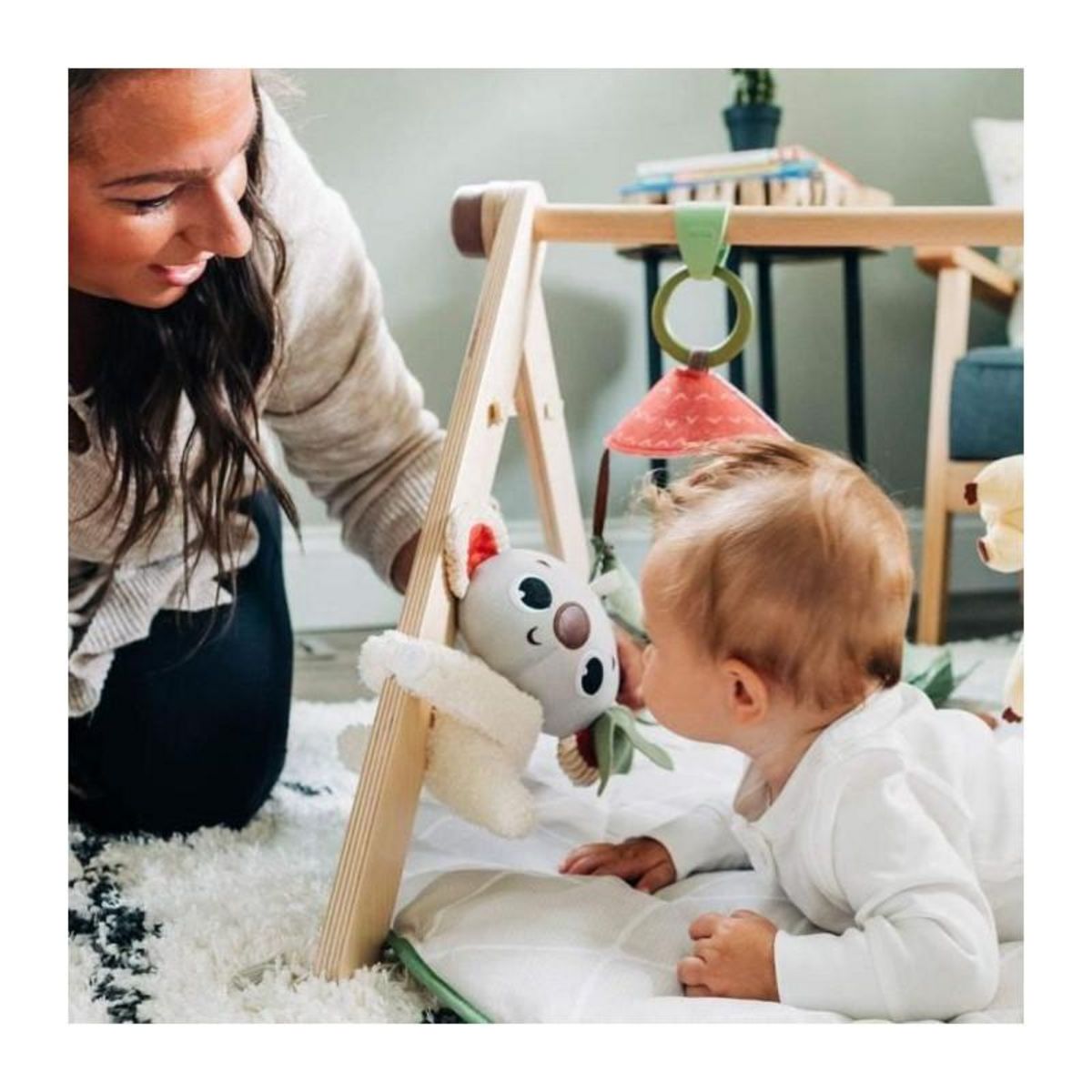 TINY LOVE TINY LOVE Tapis d'Éveil Boho Chic, Tapis de Jeu pour Bébé, Arche de Jouets en Bois - Des la Naissance