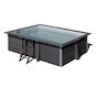 Voir la diapositive 2 : GRE Piscine hors sol rectangulaire en composite - Grise - 4,66 x 3,26 x H 1,24 m 
