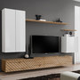 Voir la diapositive 1 : Paris Prix Ensemble Meuble TV  Switch Lamel II  270cm Naturel & Blanc