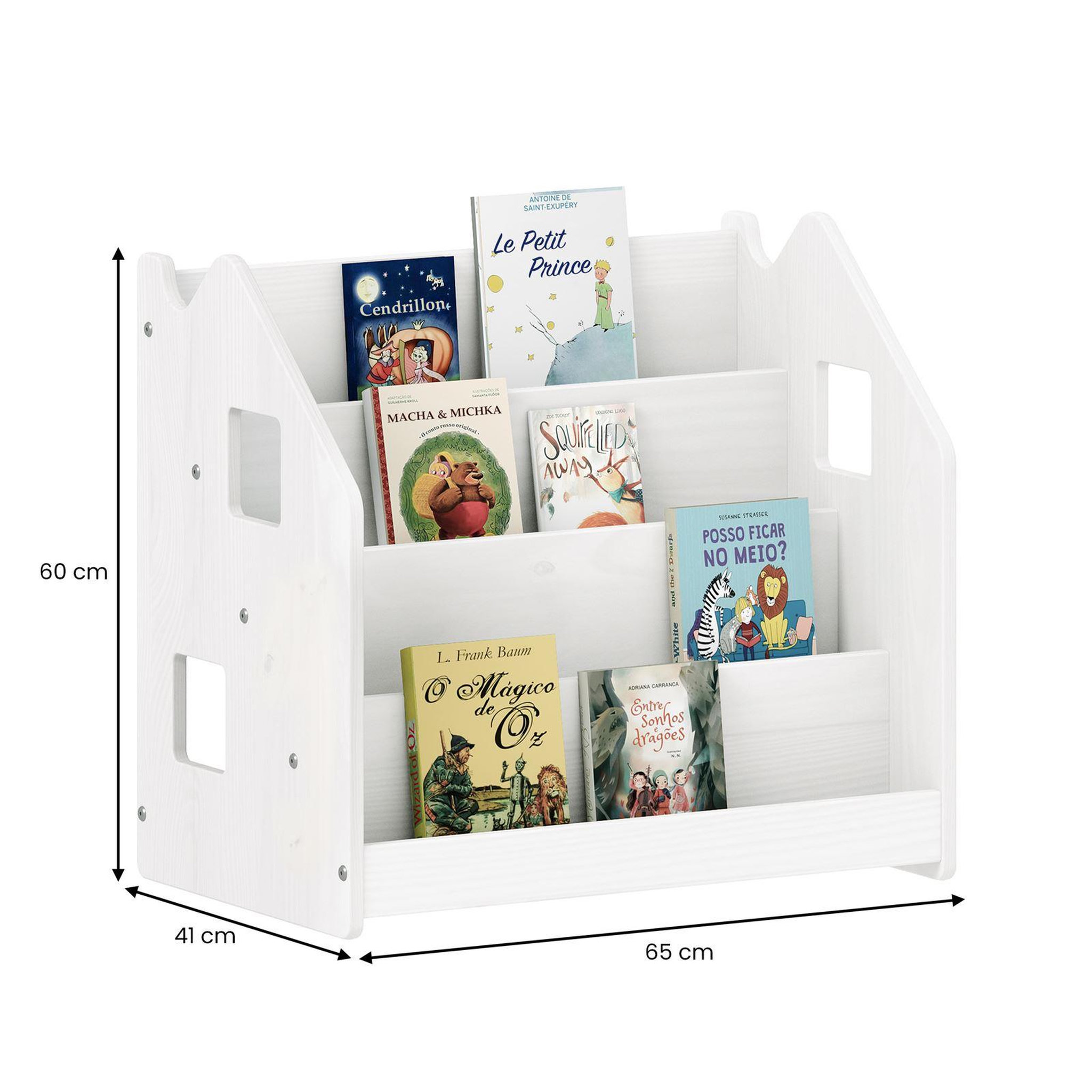 Voir la diapositive 5 : IDIMEX Bibliothèque enfant BRUNO en pin massif