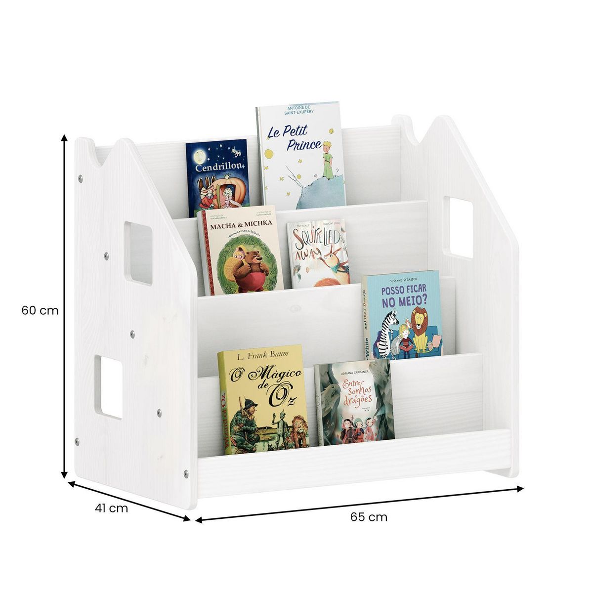 IDIMEX Bibliothèque enfant BRUNO en pin massif