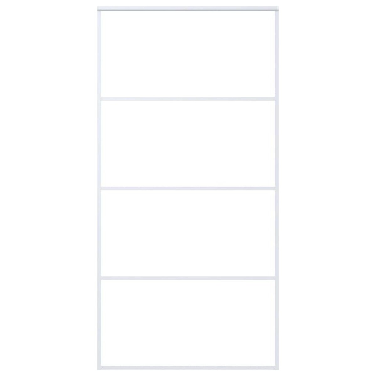 VIDAXL Porte coulissante Verre ESG depoli aluminium 102,5x205 cm Blanc