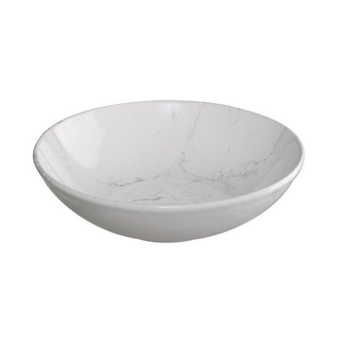 SECRET DE GOURMET Lot de 6 Assiettes Creuses  Geom  20cm Blanc