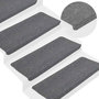 Voir la diapositive 5 : VIDAXL Tapis d'escalier auto-adhesifs 30 pcs gris 65x24,5x3,5 cm